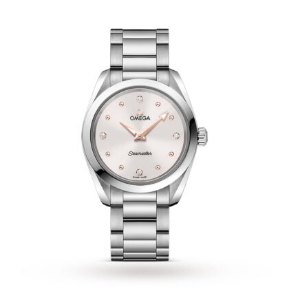 OMEGA SEAMASTER AQUA TERRA 150M LADIES 28MM QUARTZ DIAMOND DOT WATCH O22010286054001