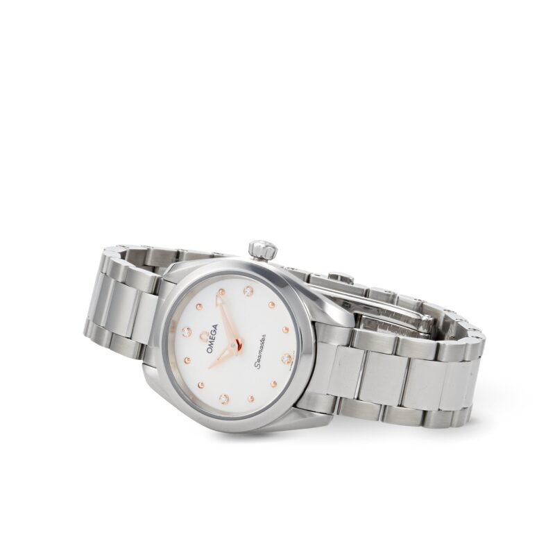 OMEGA SEAMASTER AQUA TERRA 150M LADIES 28MM QUARTZ DIAMOND DOT WATCH O22010286054001 - Image 2