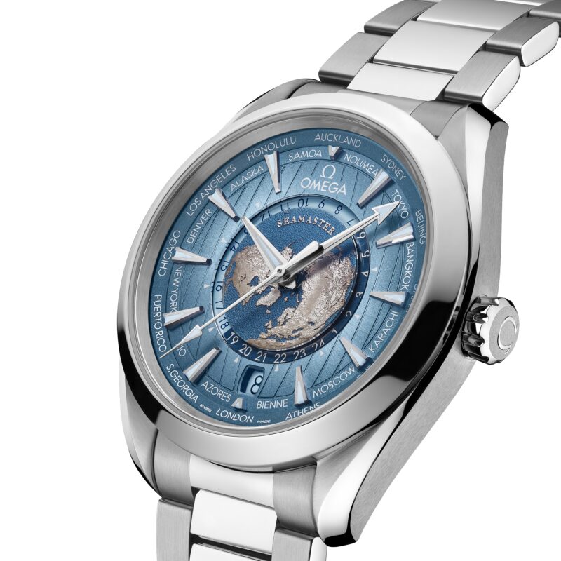 OMEGA SEAMASTER AQUA TERRA 150M CO AXIAL MASTER CHRONOMETER GMT WORLDTIMER 43MM SUMMER BLUE O22010432203002 - Image 3
