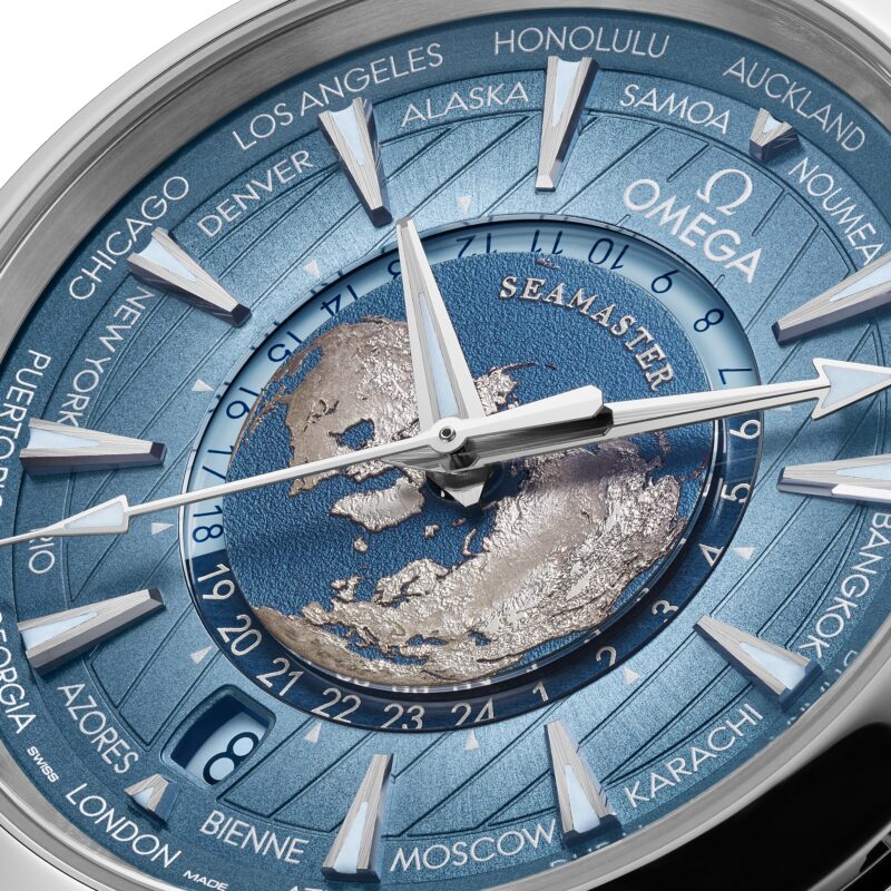 OMEGA SEAMASTER AQUA TERRA 150M CO AXIAL MASTER CHRONOMETER GMT WORLDTIMER 43MM SUMMER BLUE O22010432203002 - Image 6
