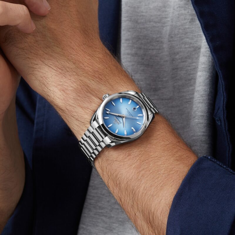 OMEGA SEAMASTER AQUA TERRA 150M CO AXIAL MASTER CHRONOMETER 38MM SUMMER BLUE O22010382003004 - Image 10