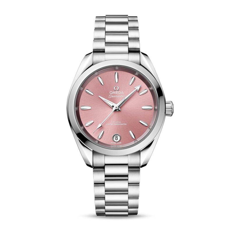 OMEGA SEAMASTER AQUA TERRA 150M CO AXIAL MASTER CHRONOMETER 34MM LADIES WATCH PINK O22010342010003