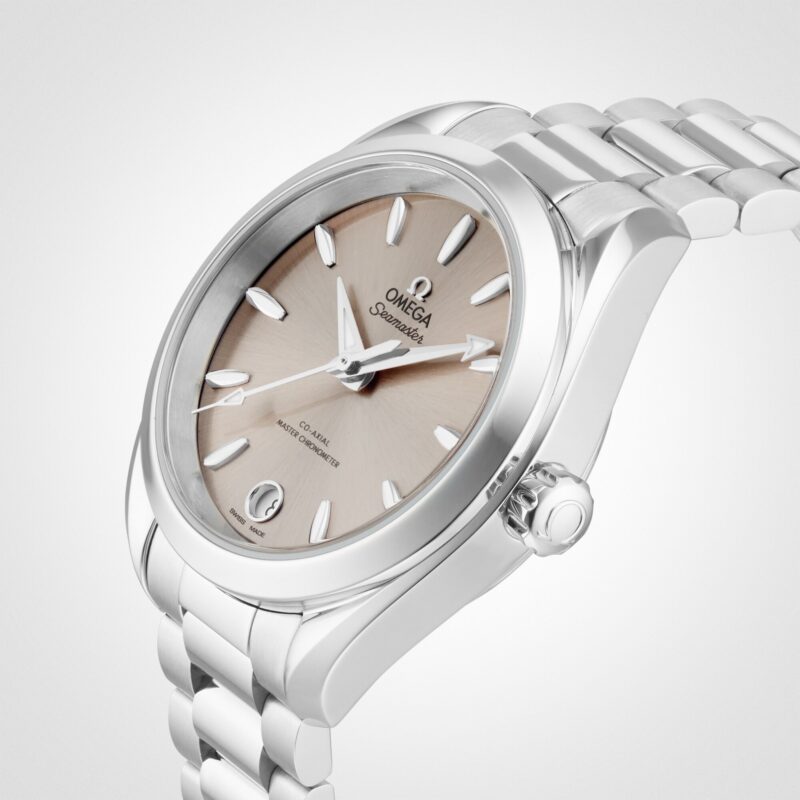 OMEGA SEAMASTER AQUA TERRA 150M CO AXIAL MASTER CHRONOMETER 34MM LADIES WATCH IVORY O22010342009001 - Image 6