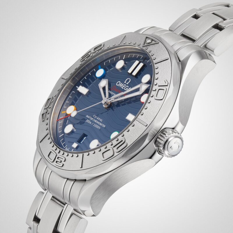 OMEGA SEAMASTER DBLQUOTE.BEIJING 2022 DBLQUOTE. DIVER 300M CO AXIAL MASTER CHRONOMETER 42MM MENS WATCH O52230422003001 - Image 7