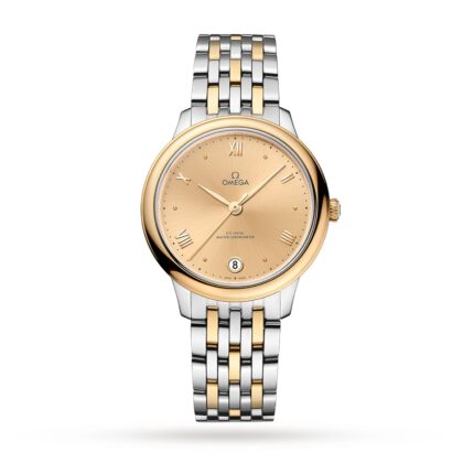 OMEGA DE VILLE PRESTIGE CO AXIAL MASTER CHRONOMETER 34MM LADIES WATCH CHAMPAGNE O43420342008001