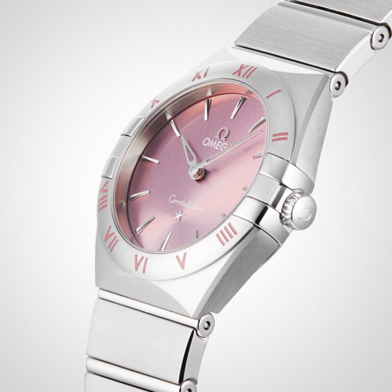 OMEGA CONSTELLATION QUARTZ STEEL 28MM LADIES WATCH PINK O13110286011001 - Image 7
