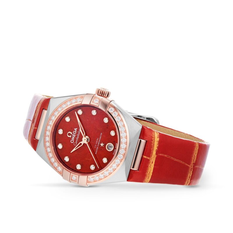 OMEGA CONSTELLATION CO AXIAL MASTER CHRONOMETER 29MM LADIES WATCH RED O13128292099002 - Image 3