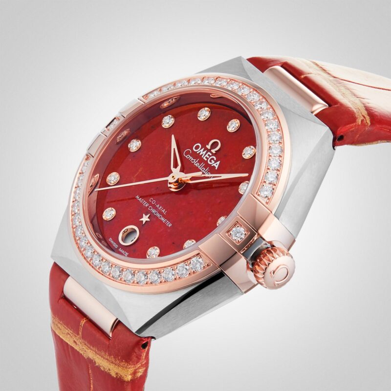 OMEGA CONSTELLATION CO AXIAL MASTER CHRONOMETER 29MM LADIES WATCH RED O13128292099002 - Image 6