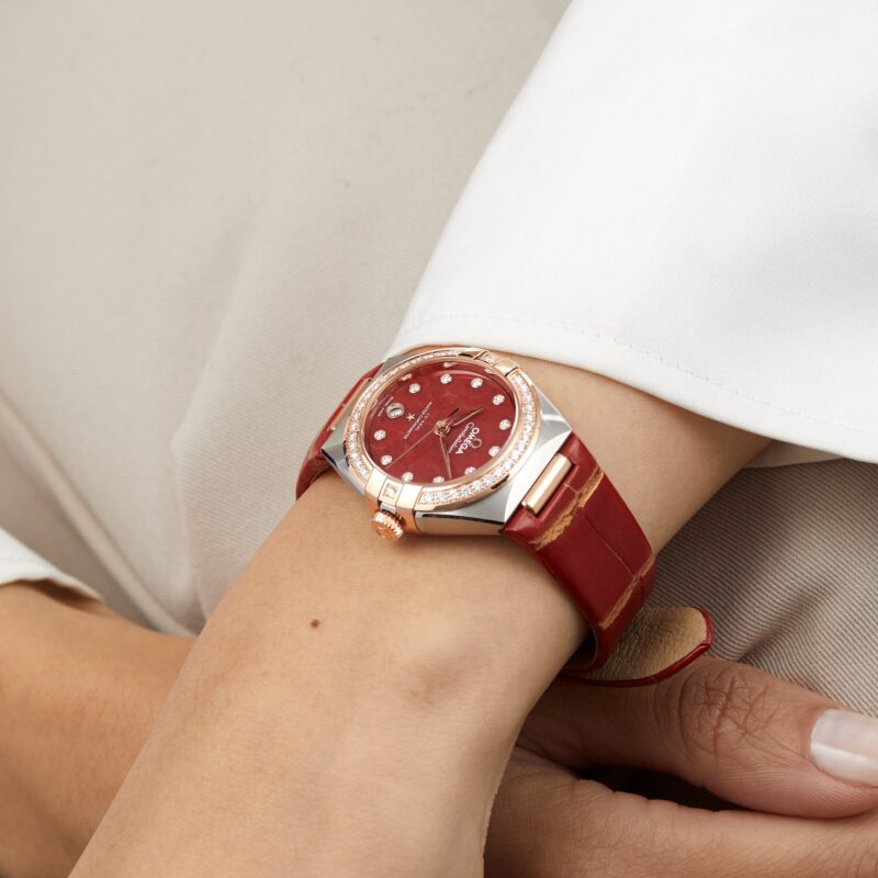 OMEGA CONSTELLATION CO AXIAL MASTER CHRONOMETER 29MM LADIES WATCH RED O13128292099002 - Image 7