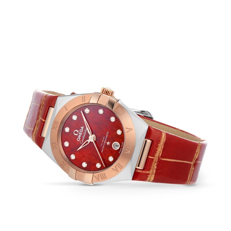 OMEGA CONSTELLATION CO AXIAL MASTER CHRONOMETER 29MM LADIES WATCH RED O13123292099002 - Image 3