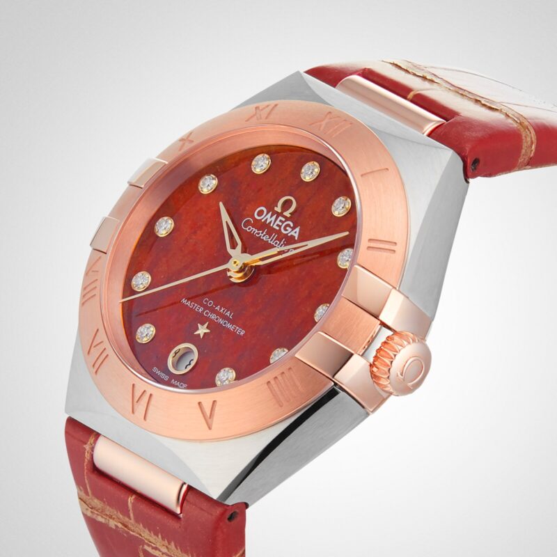 OMEGA CONSTELLATION CO AXIAL MASTER CHRONOMETER 29MM LADIES WATCH RED O13123292099002 - Image 6