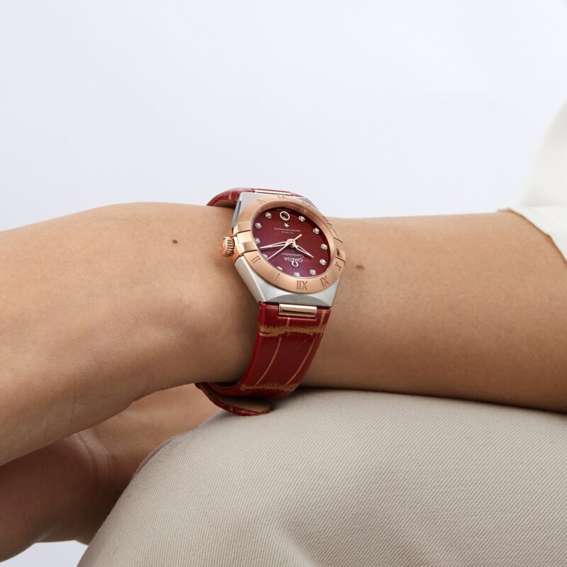 OMEGA CONSTELLATION CO AXIAL MASTER CHRONOMETER 29MM LADIES WATCH RED O13123292099002 - Image 7