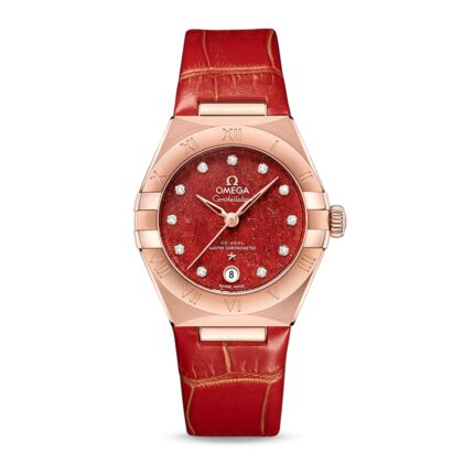OMEGA CONSTELLATION CO AXIAL MASTER CHRONOMETER 29MM LADIES WATCH RED O13153292099003
