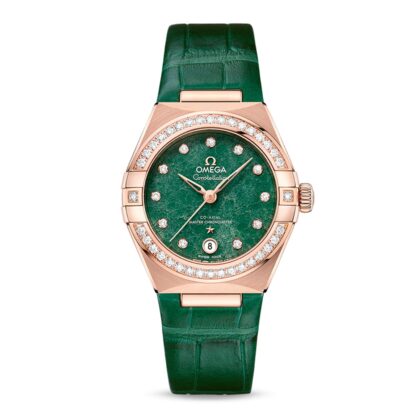 OMEGA CONSTELLATION CO AXIAL MASTER CHRONOMETER 29MM LADIES WATCH GREEN O13158292099004