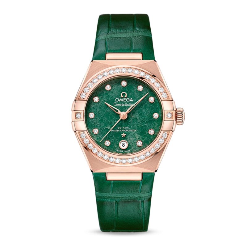 OMEGA CONSTELLATION CO AXIAL MASTER CHRONOMETER 29MM LADIES WATCH GREEN O13158292099004
