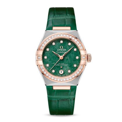 OMEGA CONSTELLATION CO AXIAL MASTER CHRONOMETER 29MM LADIES WATCH GREEN O13128292099001