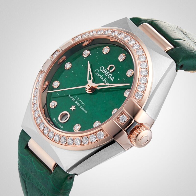 OMEGA CONSTELLATION CO AXIAL MASTER CHRONOMETER 29MM LADIES WATCH GREEN O13128292099001 - Image 6