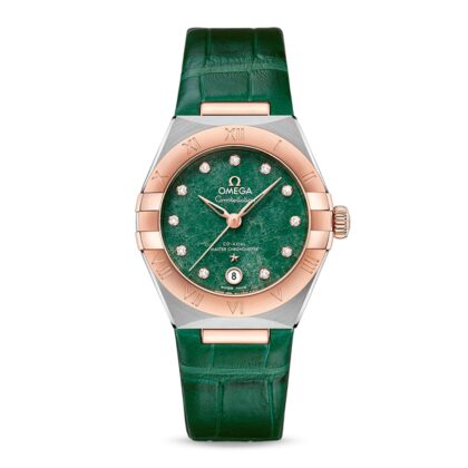 OMEGA CONSTELLATION CO AXIAL MASTER CHRONOMETER 29MM LADIES WATCH GREEN O13123292099001