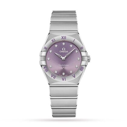 OMEGA CONSTELLATION CO AXIAL 28MM LADIES WATCH PURPLE O13110286060002