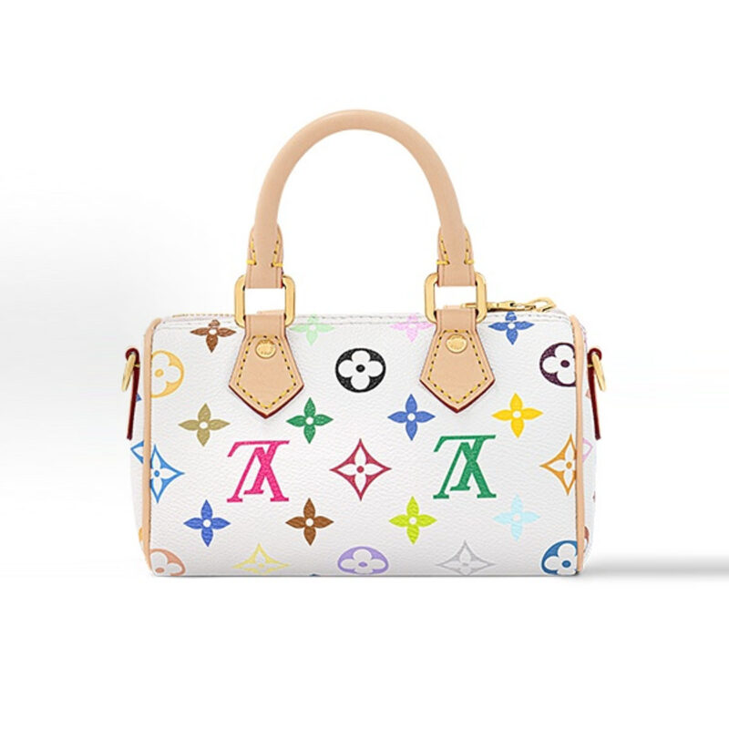 LOUIS VUITTON X TAKASHI MURAKAMI NANO SPEEDY ADJUSTABLE SHOULDER STRAP WHITE TOP-HANDLE BAGS / CROSSBODY BAGS - Image 2