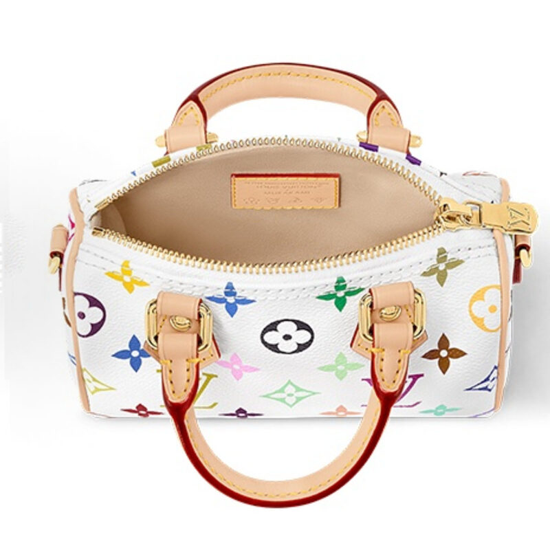 LOUIS VUITTON X TAKASHI MURAKAMI NANO SPEEDY ADJUSTABLE SHOULDER STRAP WHITE TOP-HANDLE BAGS / CROSSBODY BAGS - Image 4