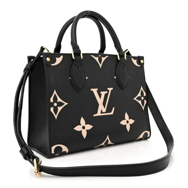 LOUIS VUITTON ONTHEGO PM BLACK/BEIGE GIANT MONOGRAM EMPREINTE LEATHER - Image 3