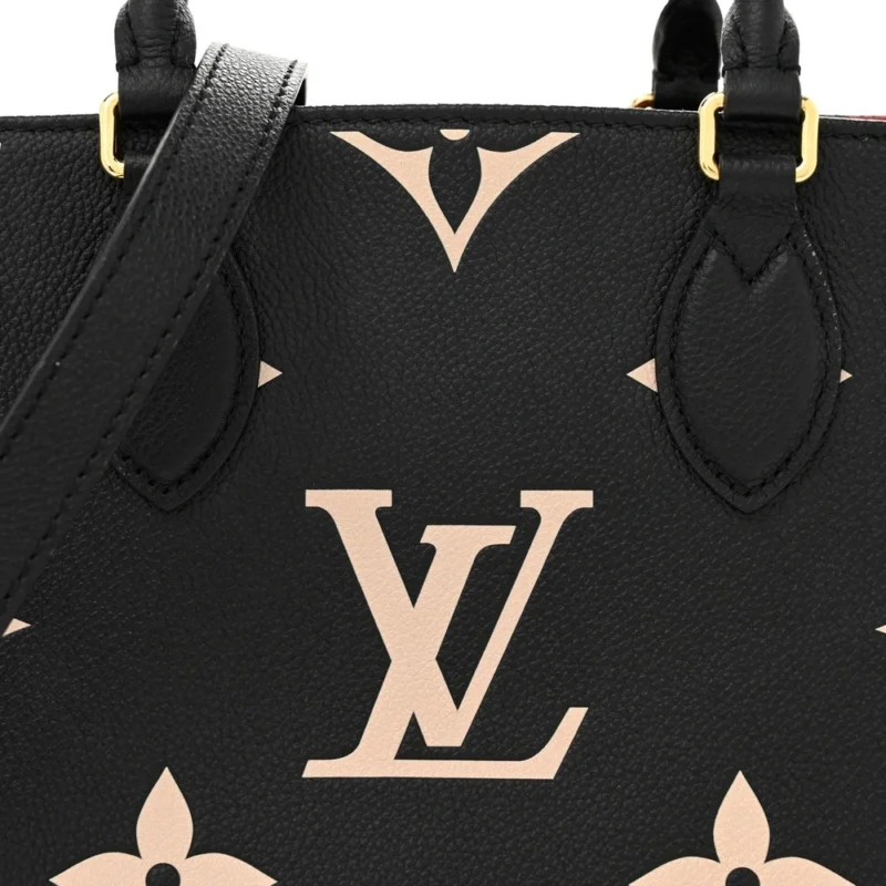 LOUIS VUITTON ONTHEGO PM BLACK/BEIGE GIANT MONOGRAM EMPREINTE LEATHER - Image 8