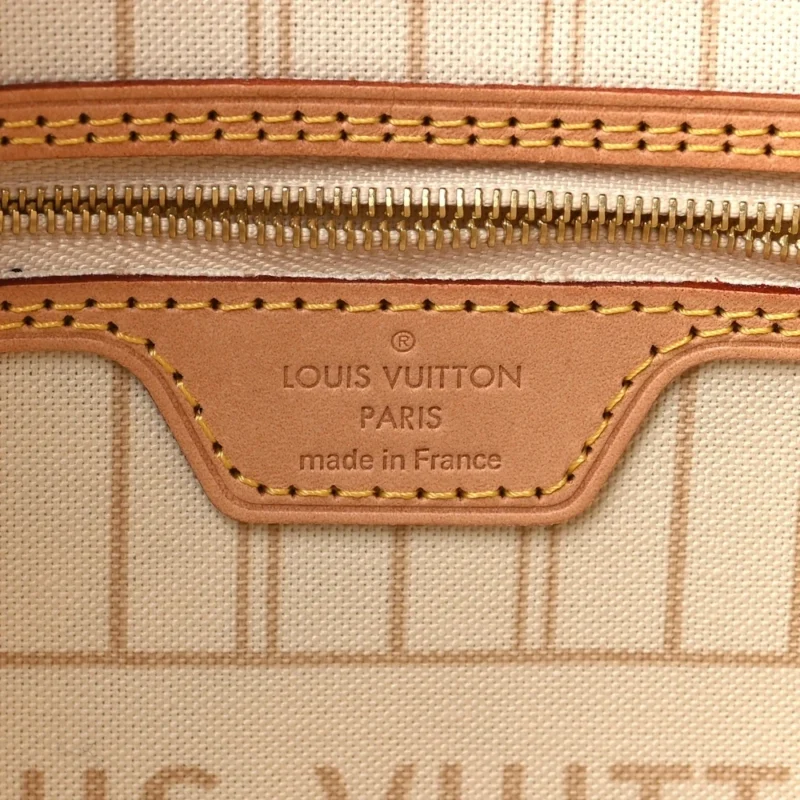 LOUIS VUITTON NEO NEVERFULL PM DAMIER AZUR CANVAS BEIGE INTERIOR GOLD HARDWARE - Image 2