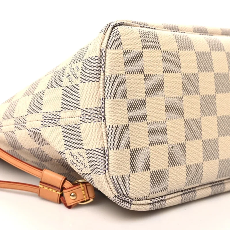 LOUIS VUITTON NEO NEVERFULL PM DAMIER AZUR CANVAS BEIGE INTERIOR GOLD HARDWARE - Image 4