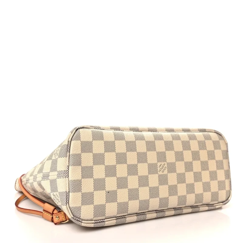 LOUIS VUITTON NEO NEVERFULL PM DAMIER AZUR CANVAS BEIGE INTERIOR GOLD HARDWARE - Image 6