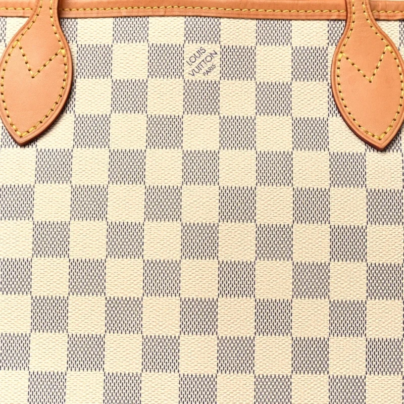 LOUIS VUITTON NEO NEVERFULL PM DAMIER AZUR CANVAS BEIGE INTERIOR GOLD HARDWARE - Image 8