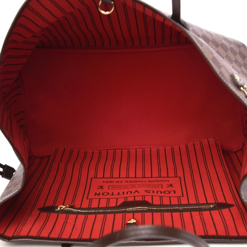 LOUIS VUITTON NEO NEVERFULL GM DAMIER EBENE CANVAS CHERRY INTERIOR - Image 5