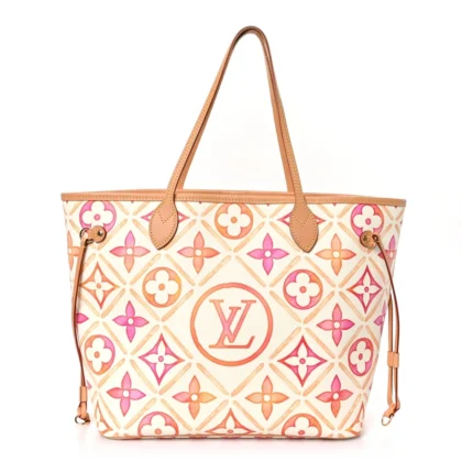 LOUIS VUITTON BY THE POOL 2.0 NEVERFULL MM CORAL GIANT MONOGRAM CANVAS