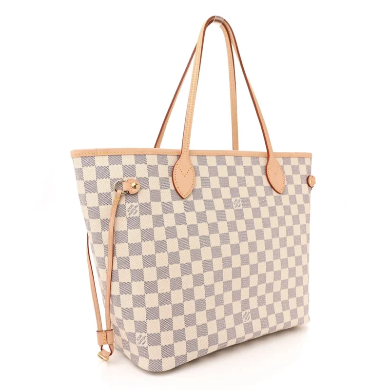 LOUIS VUITTON NEO NEVERFULL MM DAMIER AZUR CANVAS BEIGE INTERIOR - Image 3