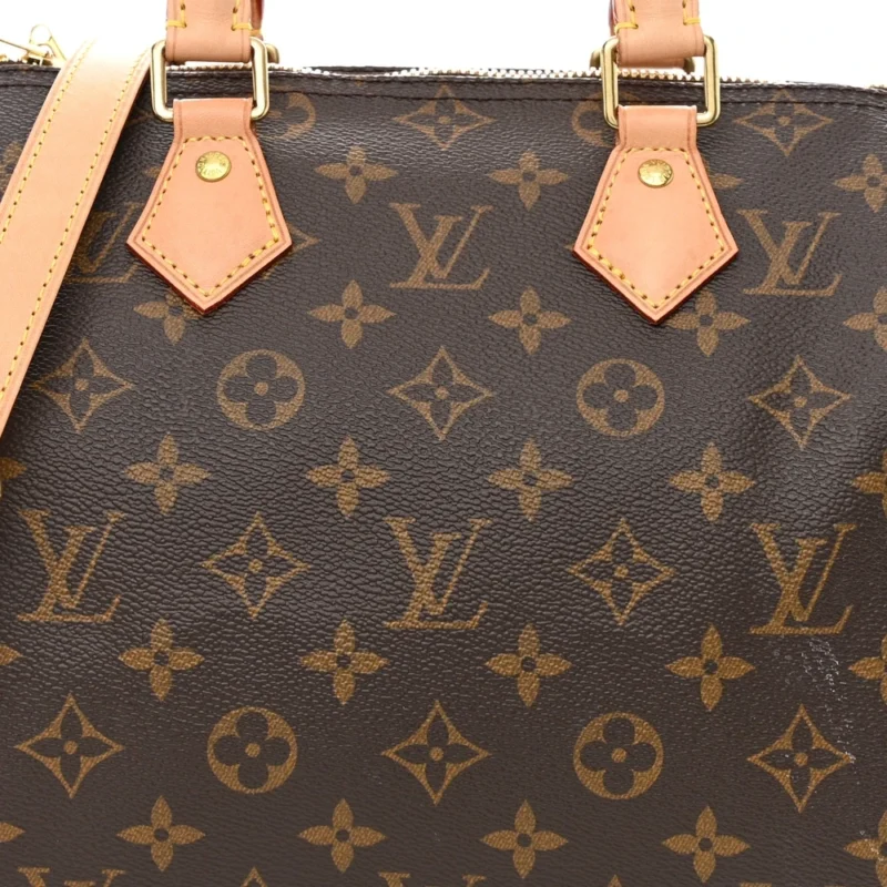 LOUIS VUITTON SPEEDY BANDOULIERE 25 MONOGRAM CANVAS GOLD HARDWARE - Image 8