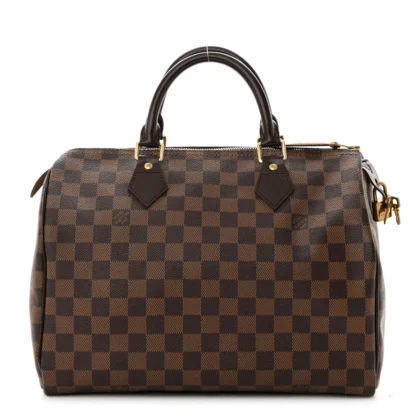 LOUIS VUITTON SPEEDY 30 DAMIER EBENE CANVAS GOLD HARDWARE