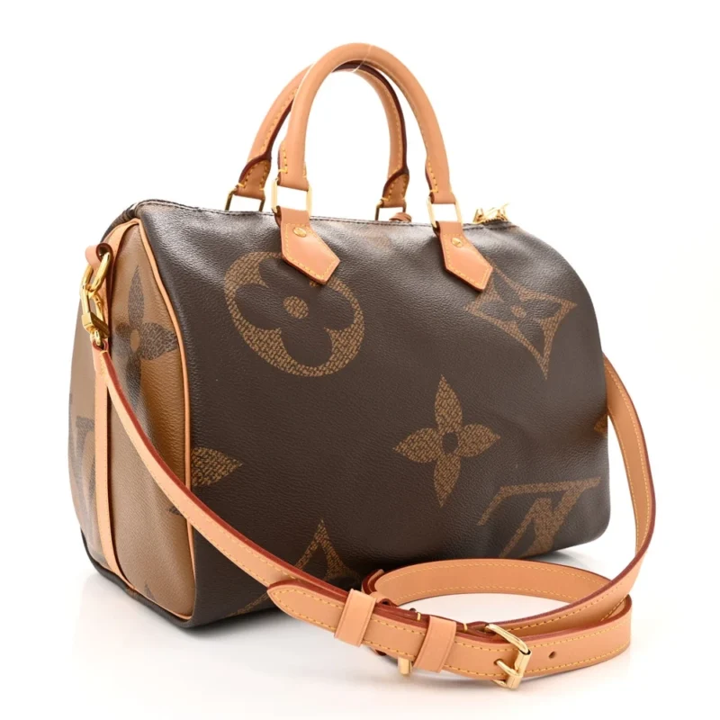 LOUIS VUITTON SPEEDY BANDOULIERE 30 REVERSE GIANT MONOGRAM CANVAS GOLD HARDWARE - Image 3