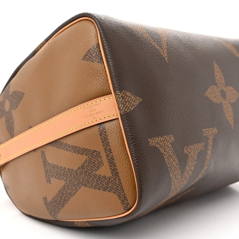 LOUIS VUITTON SPEEDY BANDOULIERE 30 REVERSE GIANT MONOGRAM CANVAS GOLD HARDWARE - Image 5