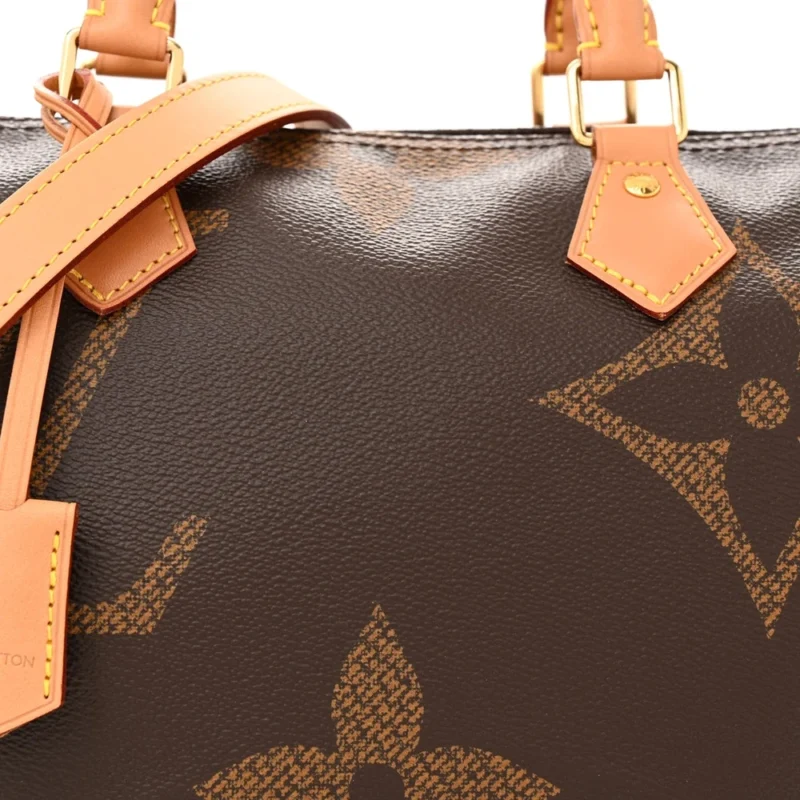 LOUIS VUITTON SPEEDY BANDOULIERE 30 REVERSE GIANT MONOGRAM CANVAS GOLD HARDWARE - Image 8
