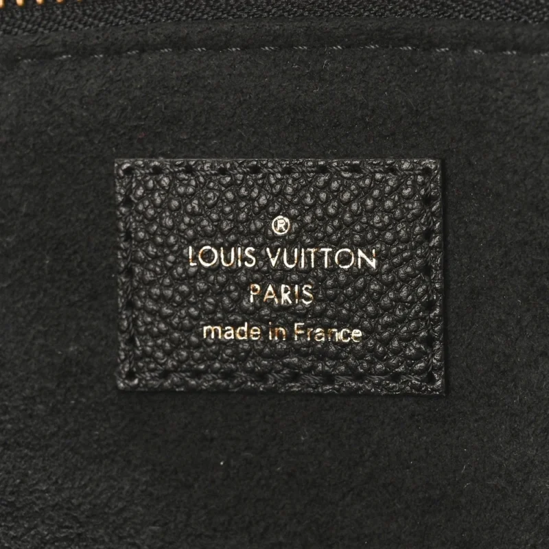 LOUIS VUITTON PETIT PALAIS MM BLACK/BEIGE GIANT MONOGRAM EMPREINTE LEATHER GOLD HARDWARE - Image 2