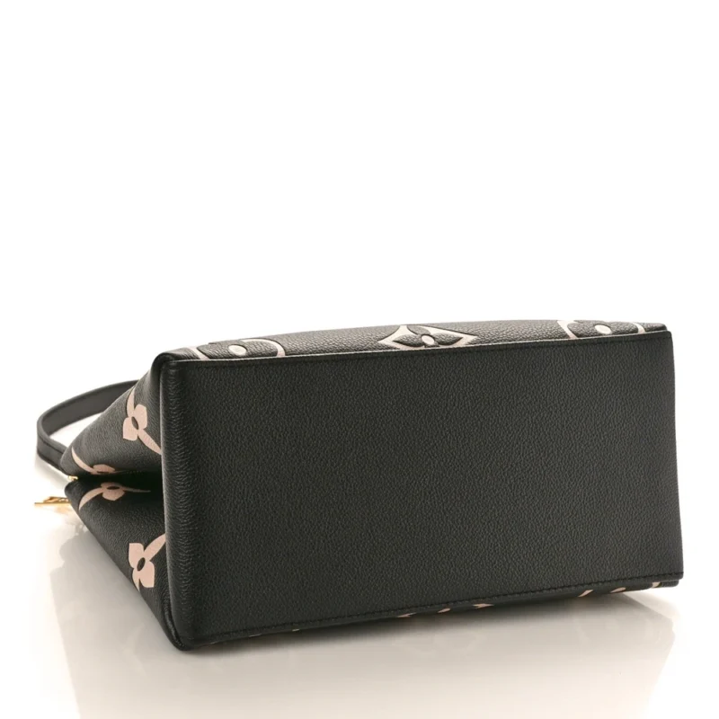 LOUIS VUITTON PETIT PALAIS MM BLACK/BEIGE GIANT MONOGRAM EMPREINTE LEATHER GOLD HARDWARE - Image 6