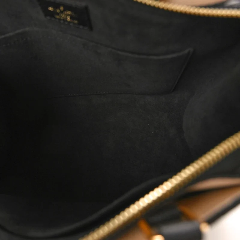 LOUIS VUITTON PETIT PALAIS MM BLACK/BEIGE GIANT MONOGRAM EMPREINTE LEATHER GOLD HARDWARE - Image 7