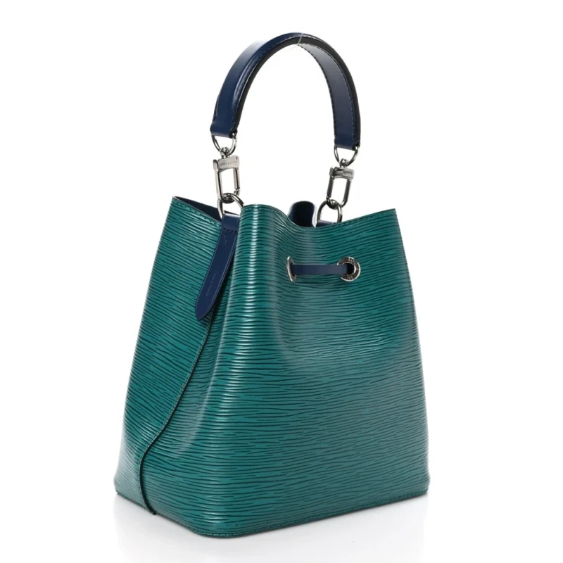 LOUIS VUITTON NEONOE BB EMERALD GREEN / INDIGO EPI LEATHER SILVER HARDWARE - Image 3