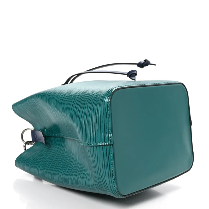 LOUIS VUITTON NEONOE BB EMERALD GREEN / INDIGO EPI LEATHER SILVER HARDWARE - Image 6