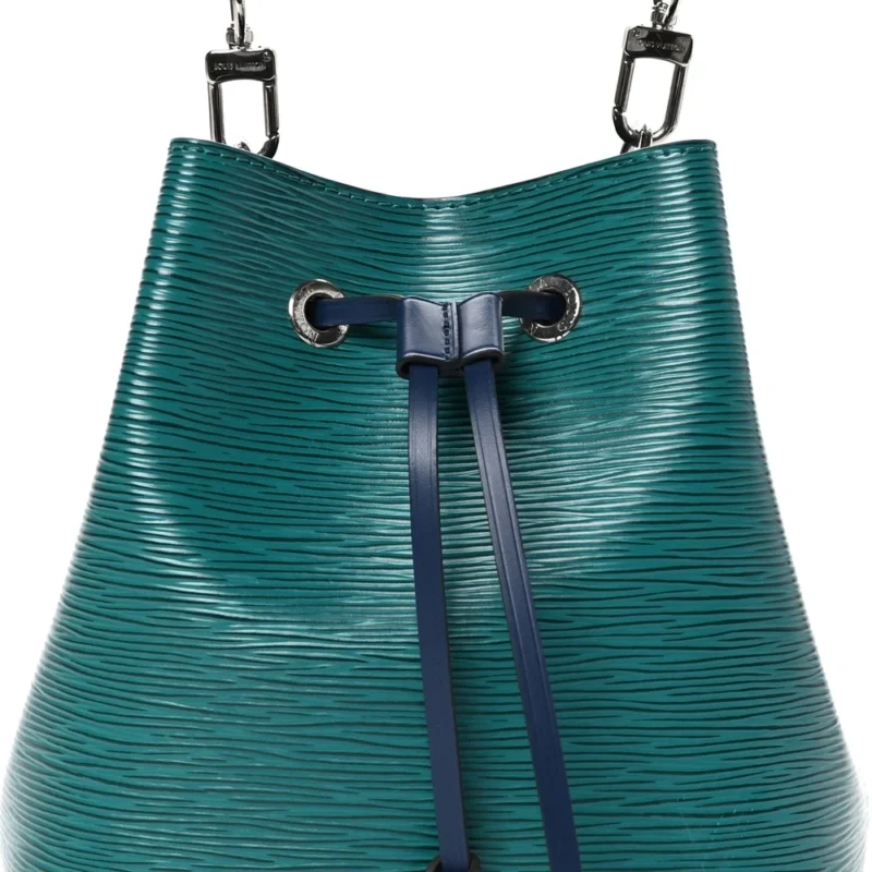 LOUIS VUITTON NEONOE BB EMERALD GREEN / INDIGO EPI LEATHER SILVER HARDWARE - Image 8