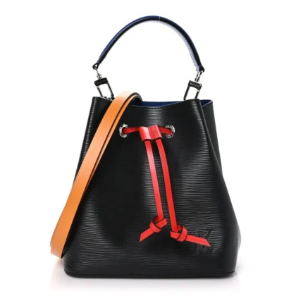 LOUIS VUITTON NEONOE BB BLACK/SAFRAN EPI LEATHER SILVER HARDWARE