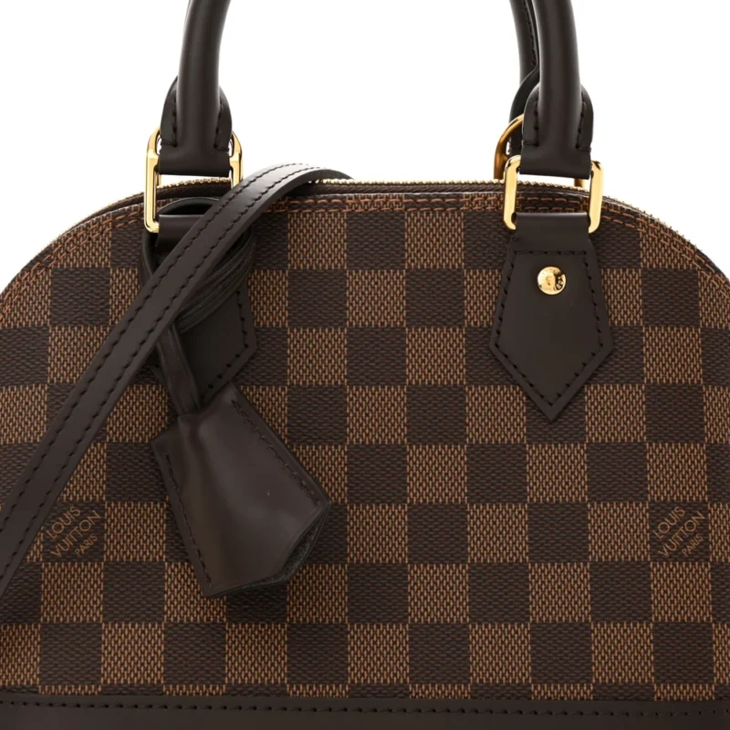 LOUIS VUITTON ALMA BB DAMIER EBENE CANVAS BRASS HARDWARE - Image 8