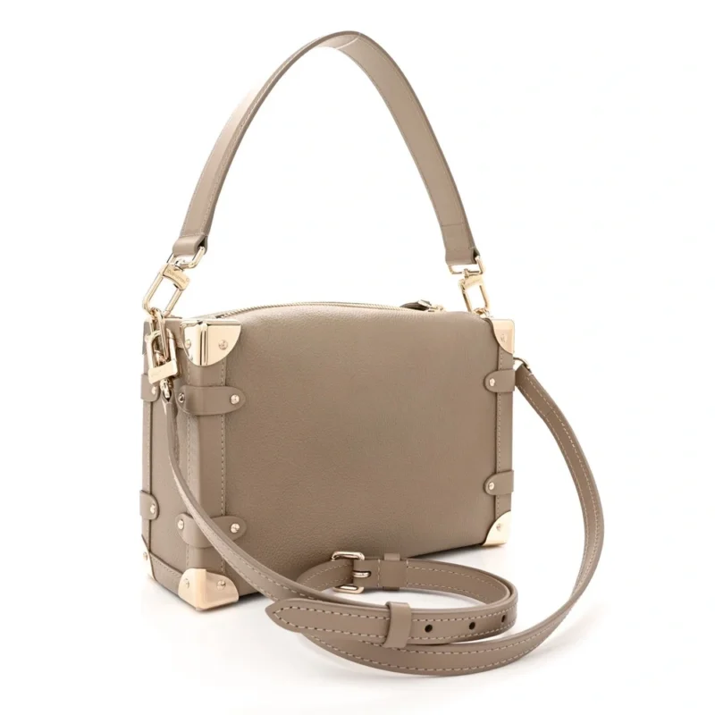 LOUIS VUITTON SIDE TRUNK MM TAUPE CALFSKIN LEATHER GOLD HARDWARE - Image 3