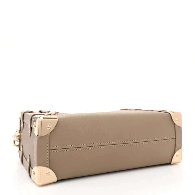 LOUIS VUITTON SIDE TRUNK MM TAUPE CALFSKIN LEATHER GOLD HARDWARE - Image 6