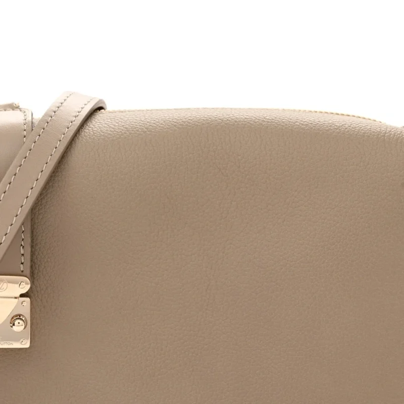 LOUIS VUITTON SIDE TRUNK MM TAUPE CALFSKIN LEATHER GOLD HARDWARE - Image 8